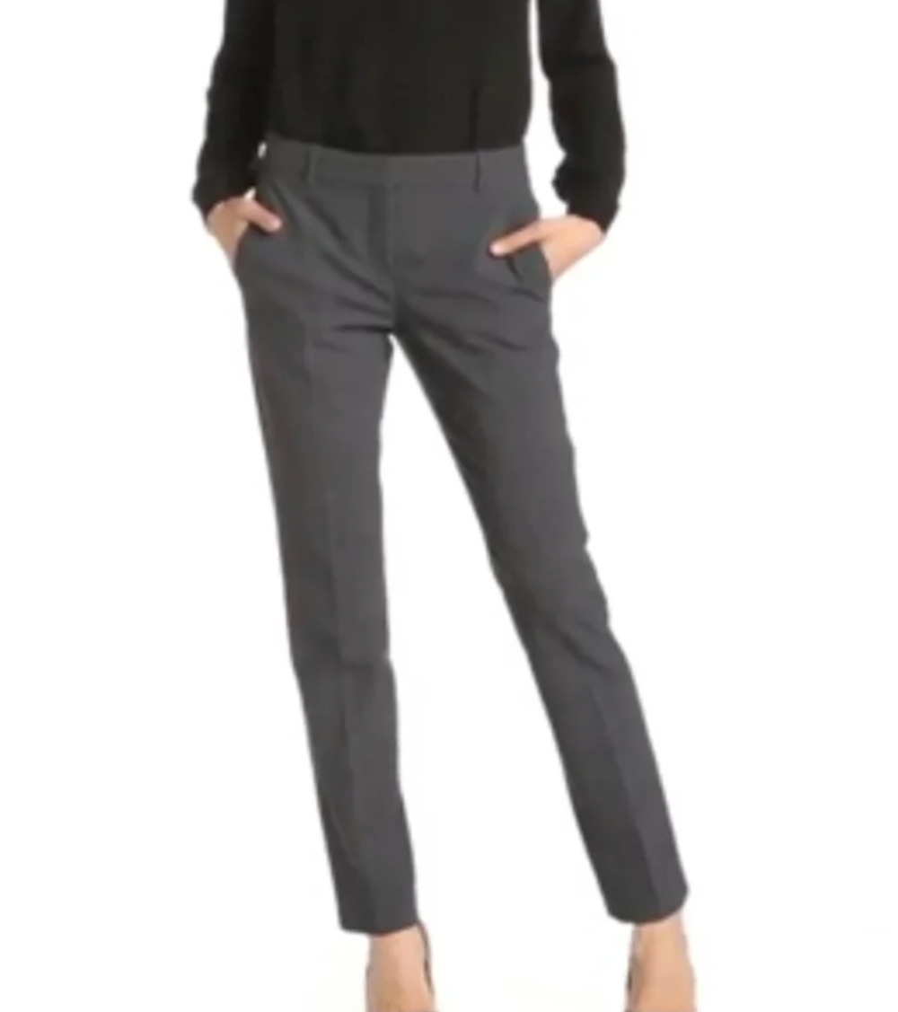 Theory NWT Louise Urban Dress Pants Charcoal Womens 6 Luxe Ankle Slacks